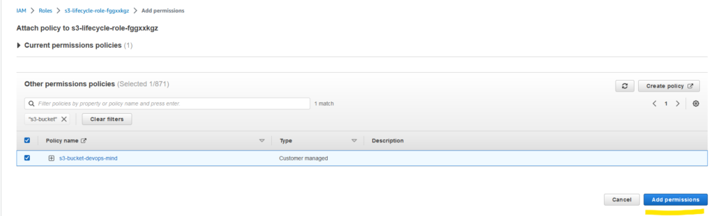 permissions s3 role