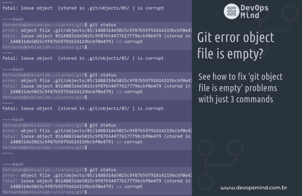 git error object file is empty