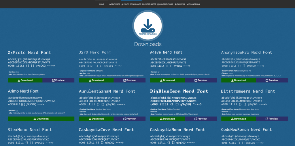 nerd fonts windows linux