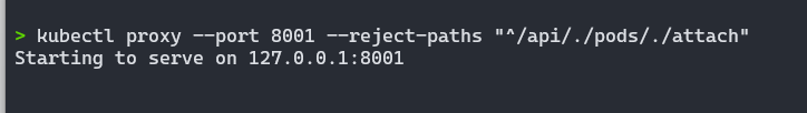 kubectl proxy